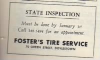 Foster's Tire Service, 1950's