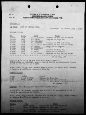 VPB-205 > War Diary, 10/1-31/45