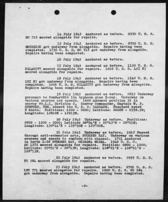 USS ARISTAEUS > War Diary, 7/1-31/45
