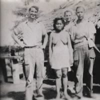 Bill and 2 other Navy men with Phillipino woman