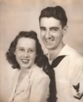 Betty and Bill at Saufley Field-1945 before Bill shipped out to San Diego