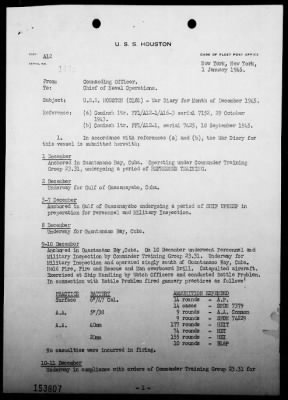 USS HOUSTON > War Diary, 12/1-31/45