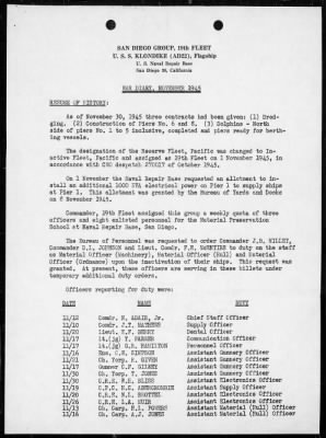 COM SAN DIEGO GR, 19TH FLEET > War Diary, 9/1/45--2/28/46