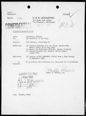 USS LEXINGTON > War History