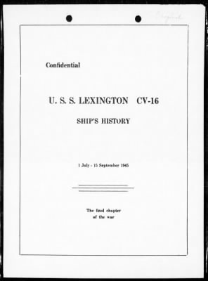 USS LEXINGTON > War History