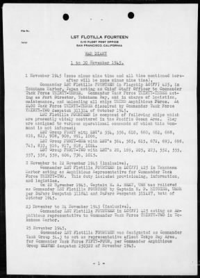 COM LST FLOT 14 > War Diary, 11/1-30/45