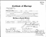Certificate of Marriage for Lowell Brosius and Claudia Ingram