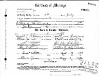 Certificate of Marriage for Elsie (Underwood) Jones & Donald Peterson