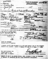 Harland Frederick Ormsbee Birth Certificate