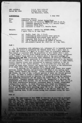 Thumbnail for USS YOLO > Report of operations in the invasion and occupation of Okinawa Shima, Ryukyu Islands, 4/1/45-6/21/45