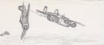 Lt Doug Orr's DRAWING of the Shoot-Down of the TRIGGER, B-25 #41-13171