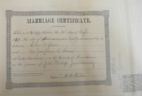 Marriage to Mary F Vaughn