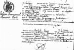 Copy of his French birth certificate