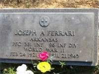 Joseph A Ferrari Grave Marker