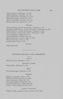 Volume XV > Arrangement of the Pennsylvania Line 1777-1778-1780.