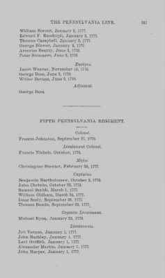 Volume XV > Arrangement of the Pennsylvania Line 1777-1778-1780.