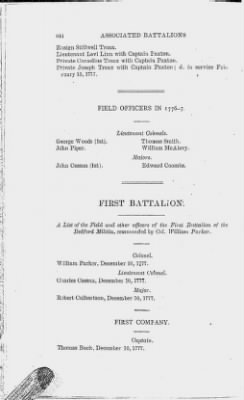 Volume XIV > Muster Rolls and Papers Relating to the Associators and Militia of the County of Bedford.