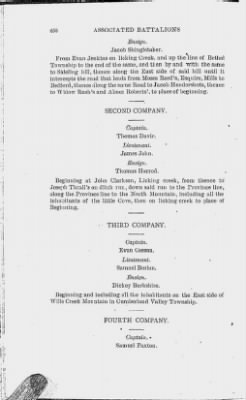 Volume XIV > Muster Rolls and Papers Relating to the Associators and Militia of the County of Bedford.