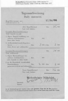 Balance Sheets of Land Control Banks, n.d.; 1944-1946