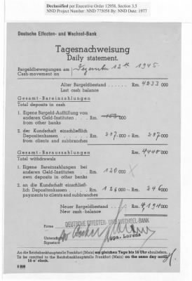 Balance Sheets of Land Control Banks, n.d.; 1944-1946