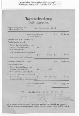 Balance Sheets of Land Control Banks, n.d.; 1944-1946