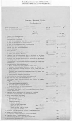 American Zone: Interim Balance Sheets for Banks, September 1947