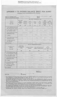 American Zone: Interim Balance Sheets for Banks, September 1947