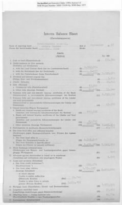 Thumbnail for American Zone: Interim Balance Sheets for Banks, September 1947