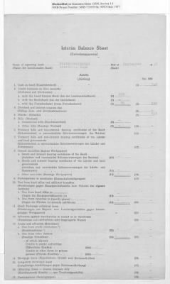 Thumbnail for American Zone: Interim Balance Sheets for Banks, September 1947