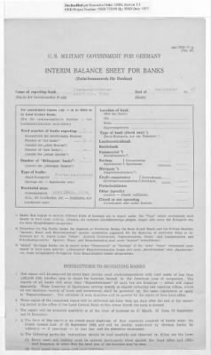 Thumbnail for American Zone: Interim Balance Sheets for Banks, September 1947