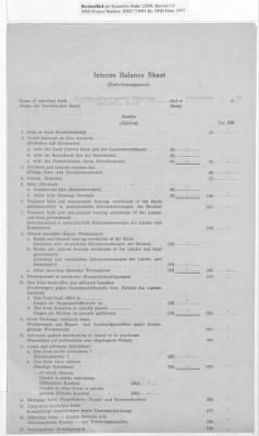 Thumbnail for American Zone: Interim Balance Sheets for Banks, September 1947