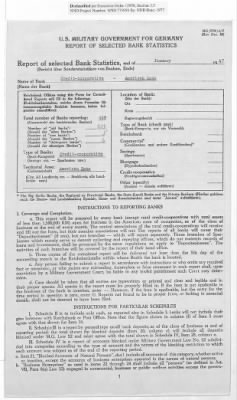 American Zone: Report of Selected Bank Statistics, January 1947