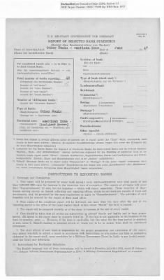 American Zone: Report of Selected Bank Statistics, June 1947