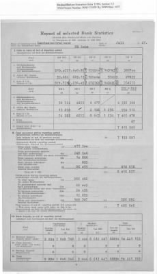 American Zone: Report of Selected Bank Statistics, June 1947