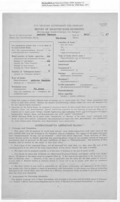 American Zone: Report of Selected Bank Statistics, June 1947