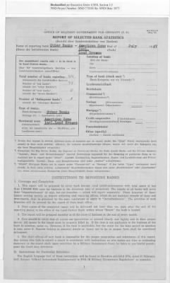 American Zone: Report of Selected Bank Statistics - Land Bremen, July 1947