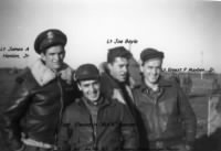 321stBG, 447thBS, Lt James Hanlon with his Combat-Officer friends. 1943-44