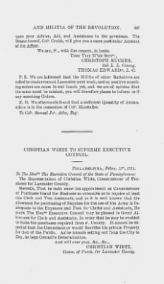 Thumbnail for Volume XIII > Muster Rolls and Papers Relating to the Associators and Militia of the County of Lancaster