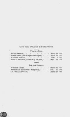 Thumbnail for Volume XIII > Muster Rolls and Papers Relating to the Associators and Militia of the City and County of Philadelphia.