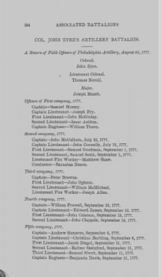 Thumbnail for Volume XIII > Muster Rolls and Papers Relating to the Associators and Militia of the City and County of Philadelphia.