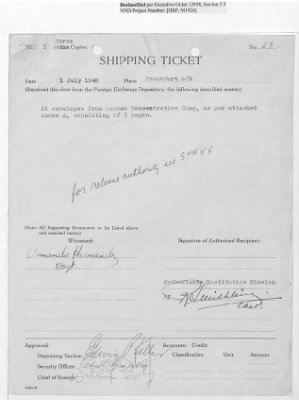 Thumbnail for Records Relating to Tabulation and Classification of Deposits > Shipping Tickets 60-64