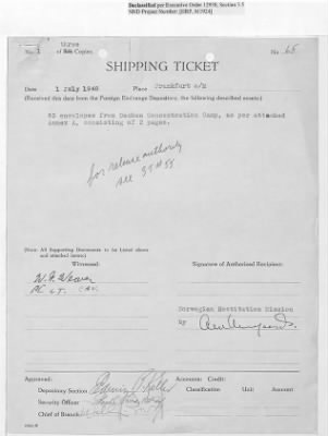 Records Relating to Tabulation and Classification of Deposits > Shipping Tickets 65-69