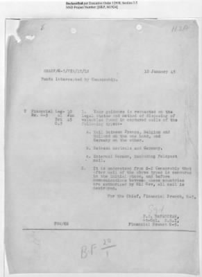 Thumbnail for Records of the Currency Section Received From Supreme Headquarters, Allied Expeditionary Forces (SHAEF) > 17/12 Funds Captured Or Confiscated Enemy Funds: Correspondence and Reports [N.D.; August 1944; November 1944-March 1945]