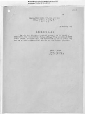 Thumbnail for Records of the Currency Section Received From Supreme Headquarters, Allied Expeditionary Forces (SHAEF) > 17/12 Funds Captured Or Confiscated Enemy Funds: Correspondence and Reports [N.D.; August 1944; November 1944-March 1945]