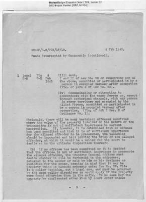 Thumbnail for Records of the Currency Section Received From Supreme Headquarters, Allied Expeditionary Forces (SHAEF) > 17/12 Funds Captured Or Confiscated Enemy Funds: Correspondence and Reports [N.D.; August 1944; November 1944-March 1945]