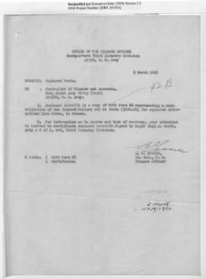 Thumbnail for Records of the Currency Section Received From Supreme Headquarters, Allied Expeditionary Forces (SHAEF) > 17/12 Funds Captured Or Confiscated Enemy Funds: Correspondence and Reports [N.D.; August 1944; November 1944-March 1945]