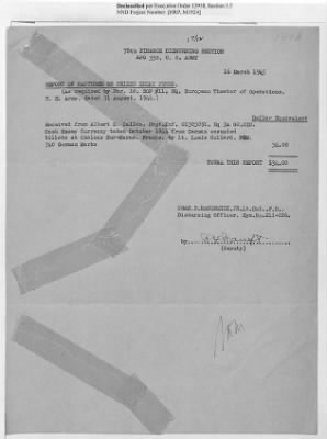 Thumbnail for Records of the Currency Section Received From Supreme Headquarters, Allied Expeditionary Forces (SHAEF) > 17/12 Funds Captured Or Confiscated Enemy Funds: Correspondence and Reports [N.D.; August 1944; November 1944-March 1945]