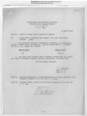 Thumbnail for Records of the Currency Section Received From Supreme Headquarters, Allied Expeditionary Forces (SHAEF) > 17/12 Funds Captured Or Confiscated Enemy Funds: Correspondence and Reports [N.D.; August 1944; November 1944-March 1945]