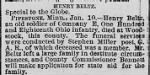 St. Paul daily globe., January 11, 1889, Page 8 OBIT Henry Beltz