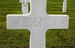 Burial Cross, 2nd Lt Ben Simon